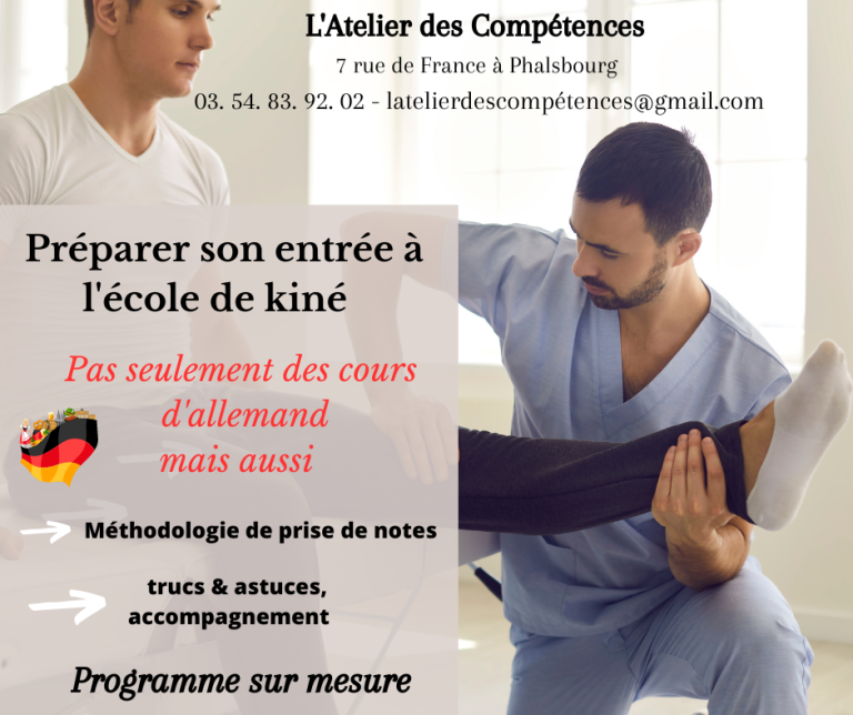 préparer son entrée en école de kiné